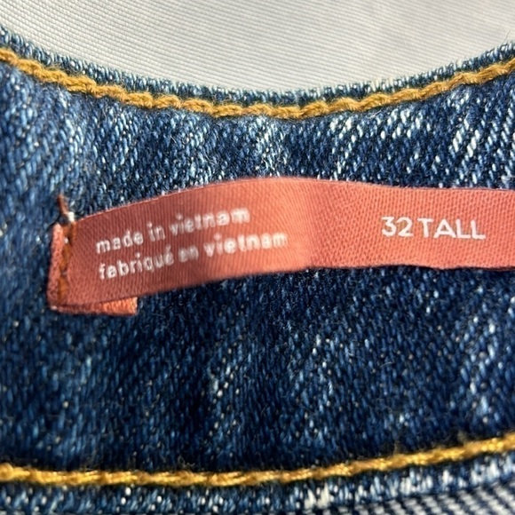 Pilcro by Anthropologie Cigarette High Rise Distressed Blue Jeans 32T EUC - Picture 9 of 14